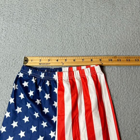 Stars Stripes July 4th Outfit Toddler Girl 110 4-5 yr Red Blue Top Crop Pant NEW - Picture 8 of 14